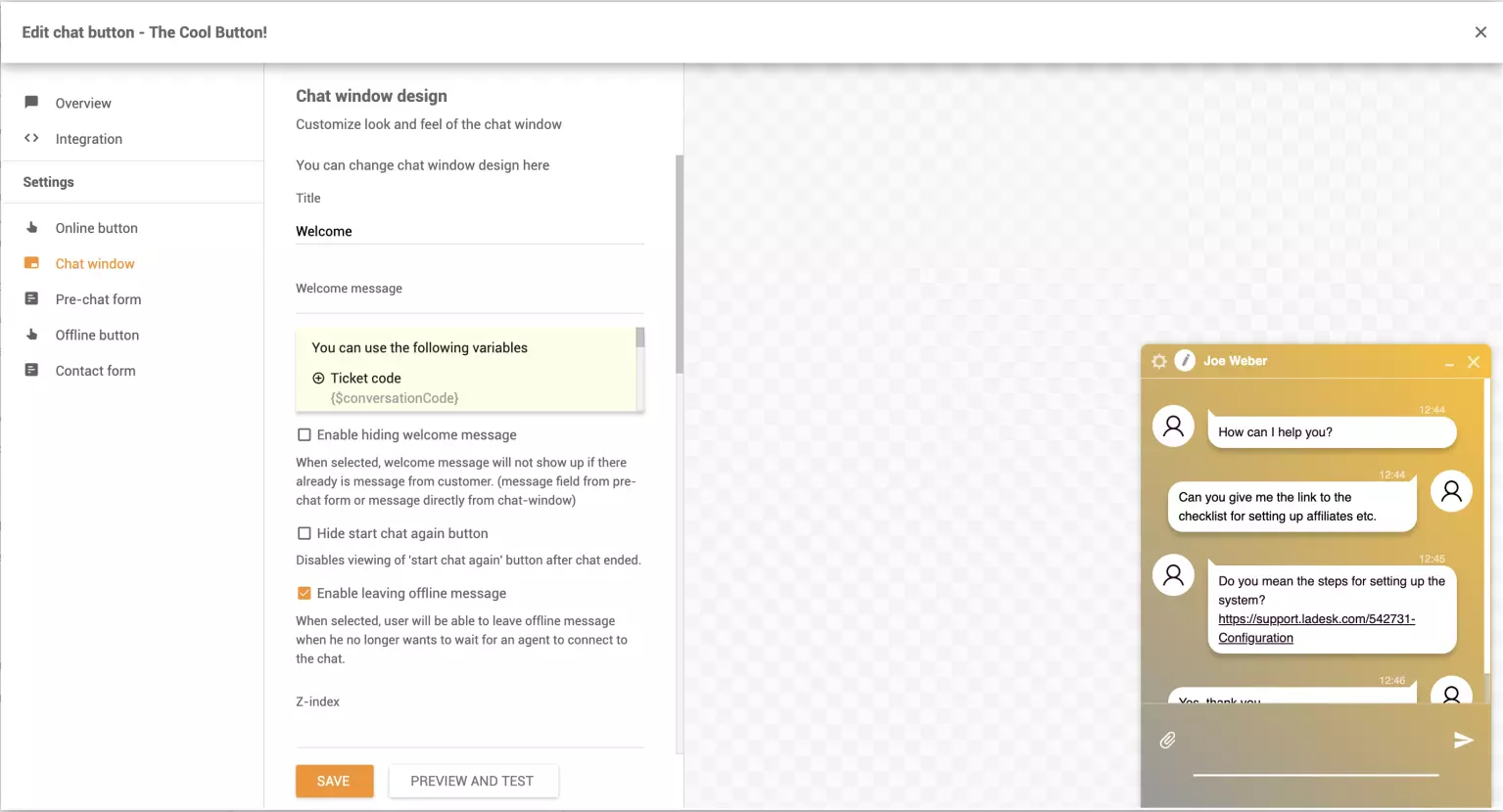 I-customize ang chat window