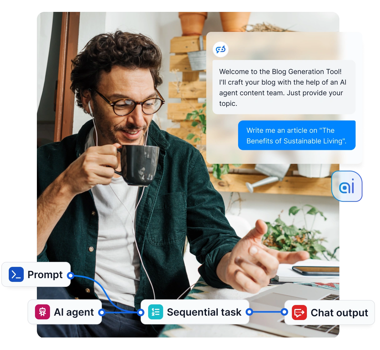 LiveAgent dashboard illustration