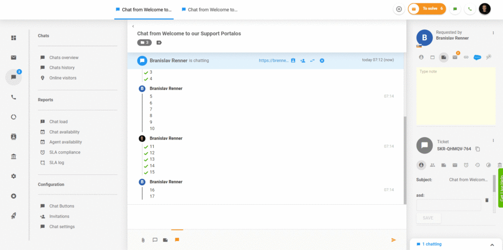 Nawawalang teksto sa mga chat sa LiveAgent