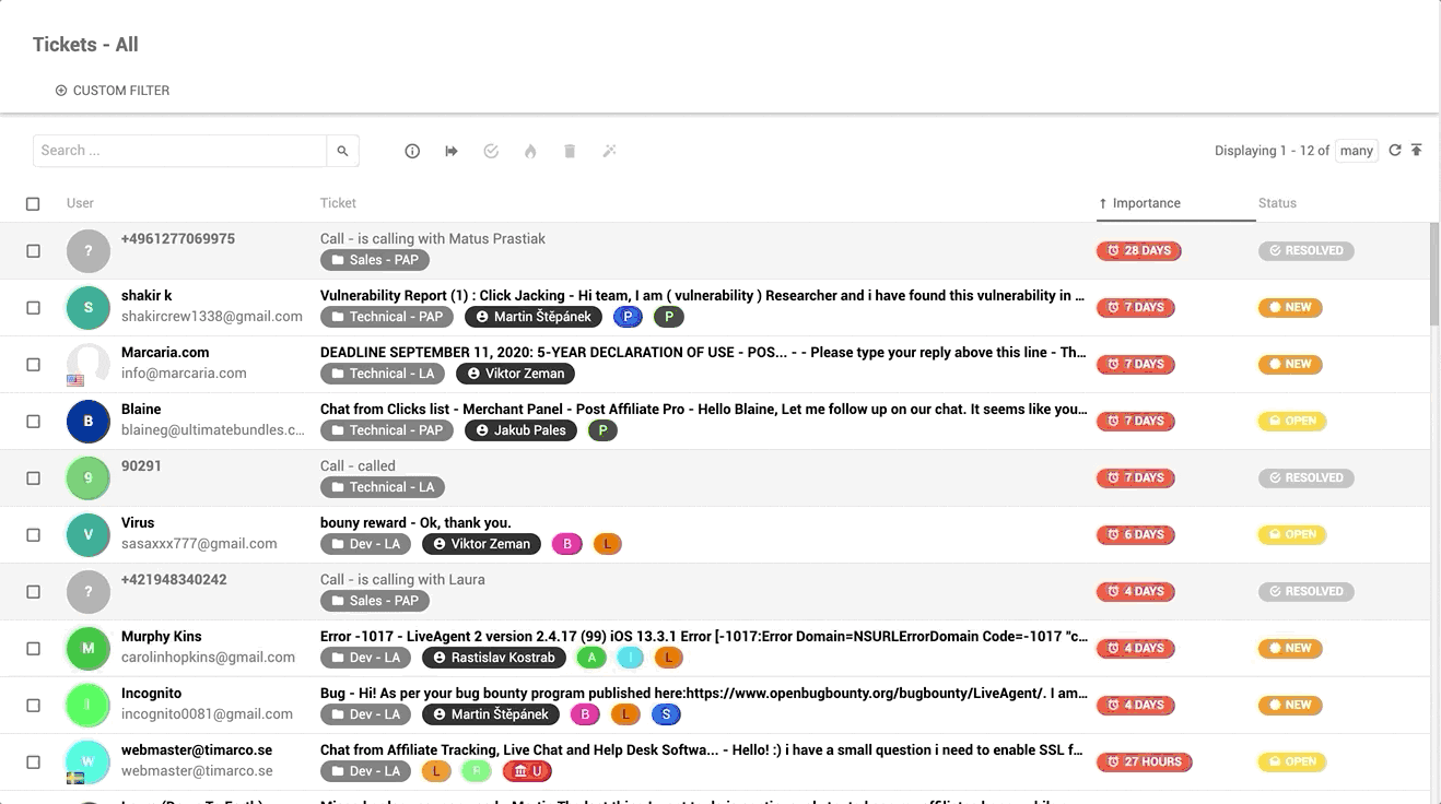 Halimbawa ng isang universal inbox