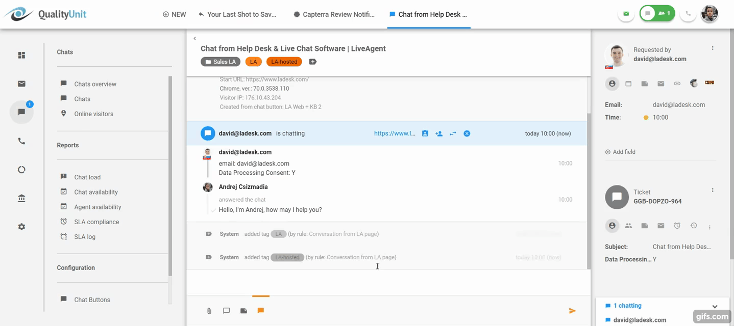 Real-time typing view