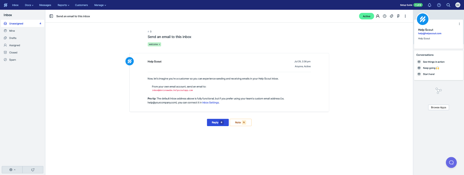 Ang HelpScout's Ticket Environment