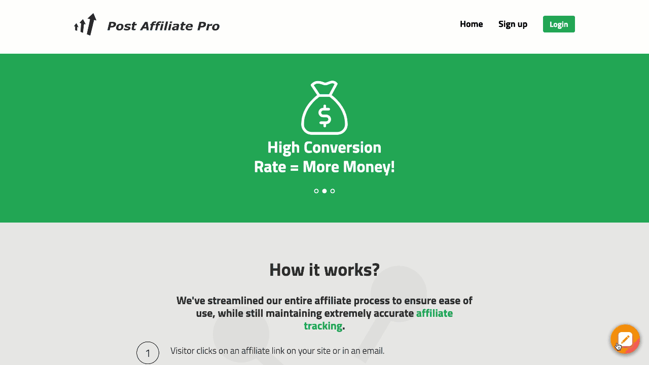 Live chat at Post Affiliate Pro