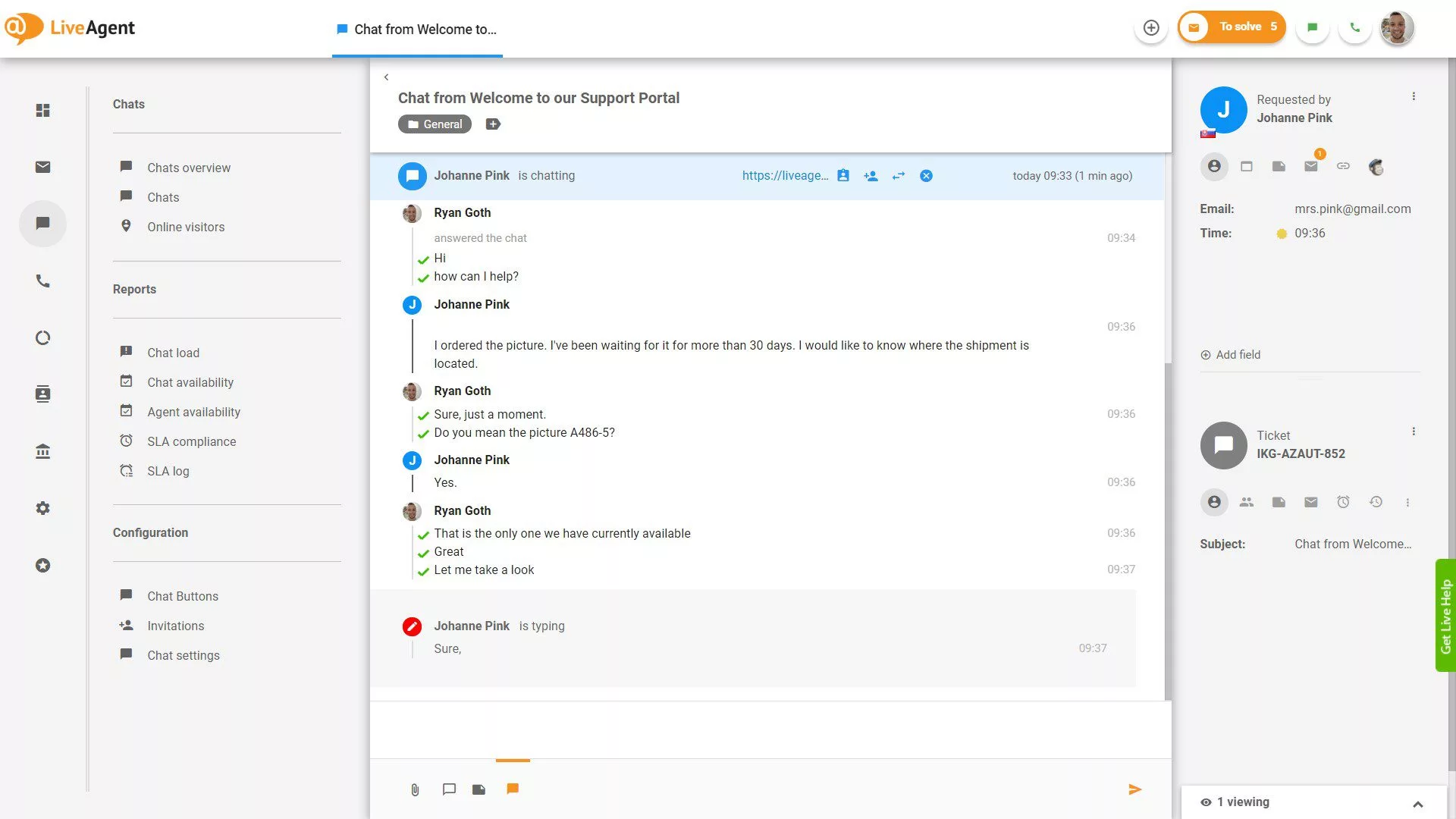 Patuloy na real-time typing view chat