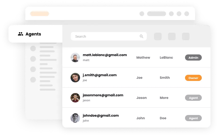 LiveAgent agents mockup