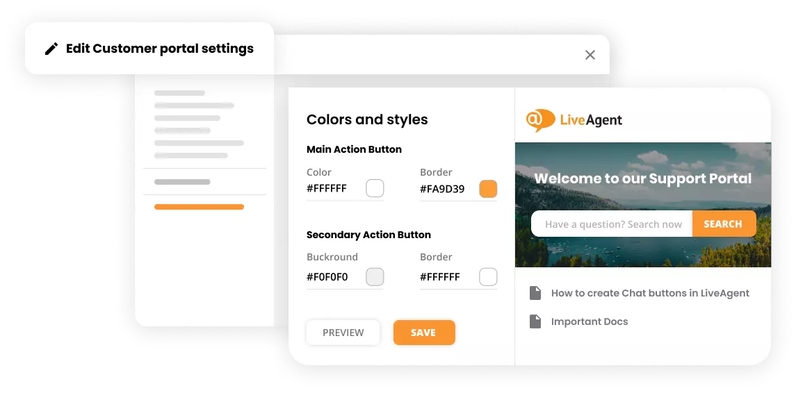 Knowledgebase na may customizable na branding