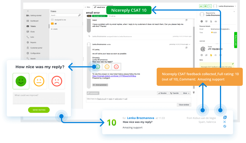 Magpatupad ng customer feedback survey - LiveAgent