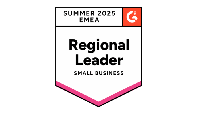 G2 award badge regional leader 2025