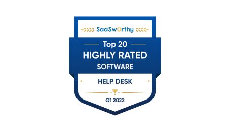 Highly Rated Helpdesk Software Q1 2022