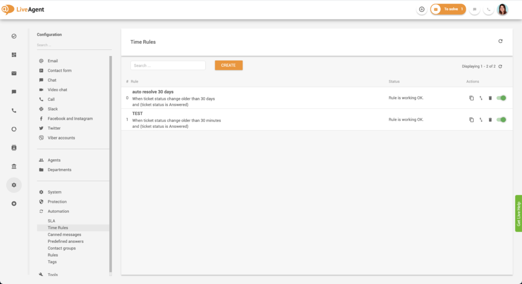 Automation rules na available sa LiveAgent upang mapabilis ang iyong email conversations