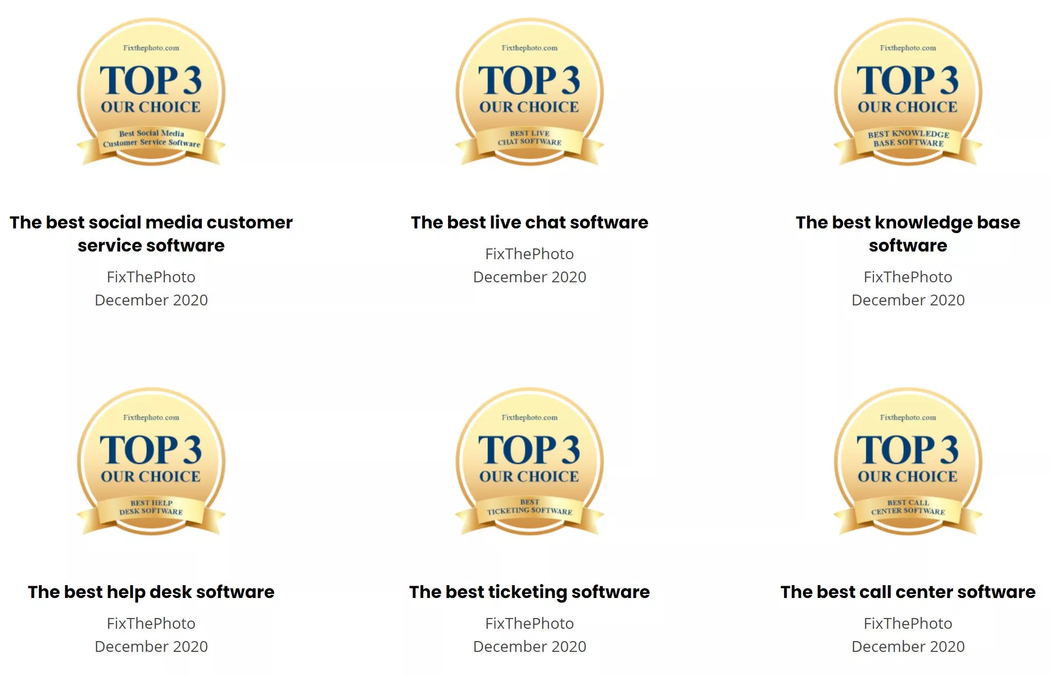 FixThePhoto awards para sa LiveAgent