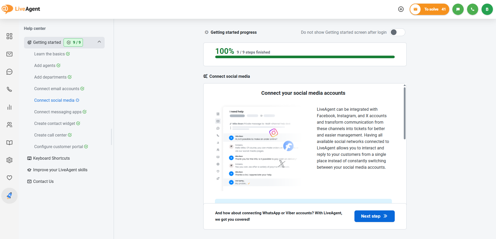 Getting started section at pinalitan ito ng brand-new Help center
