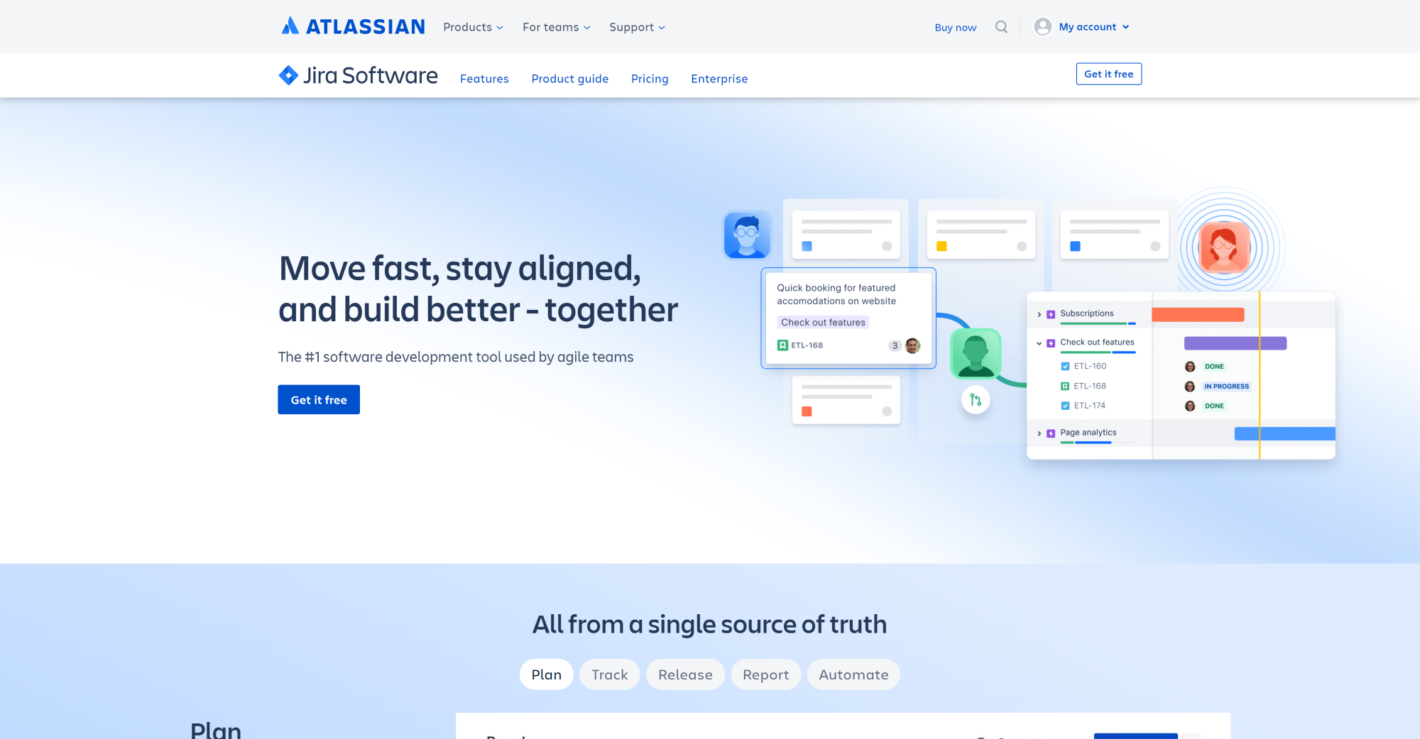 Jira home page - Alternative sa Spiceworks na nag-aalok ng comprehensive software solution