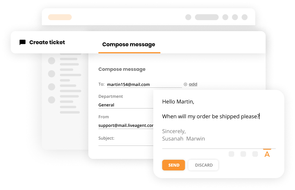 Lumikha ng ticket sa Help desk software - LiveAgent