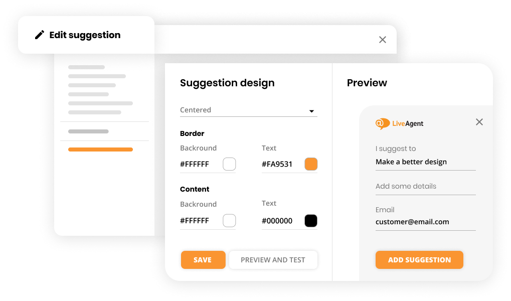 Feedback & suggestions feature in help desk software - LiveAgent
