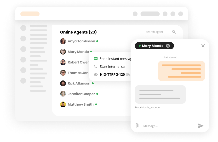 Internal chat sa Customer service software - LiveAgent