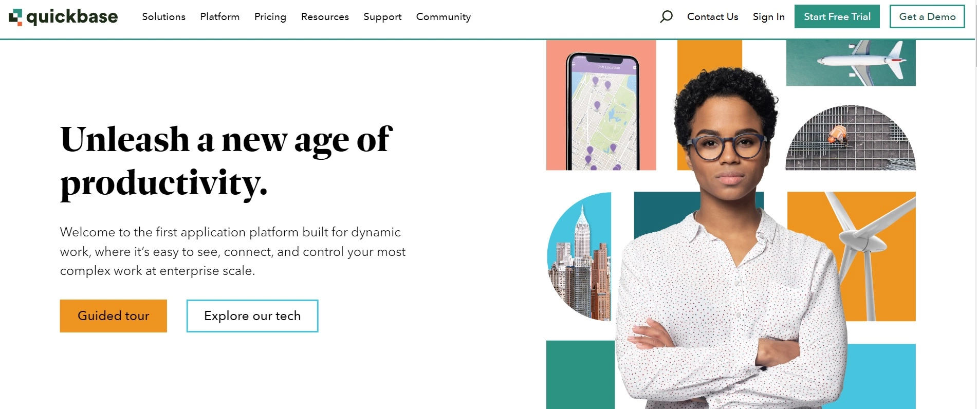 Ang homepage ng Quickbase - ikonekta at kontrolin ang iyong mga komplikadong proyekto nang walang anumang coding experience