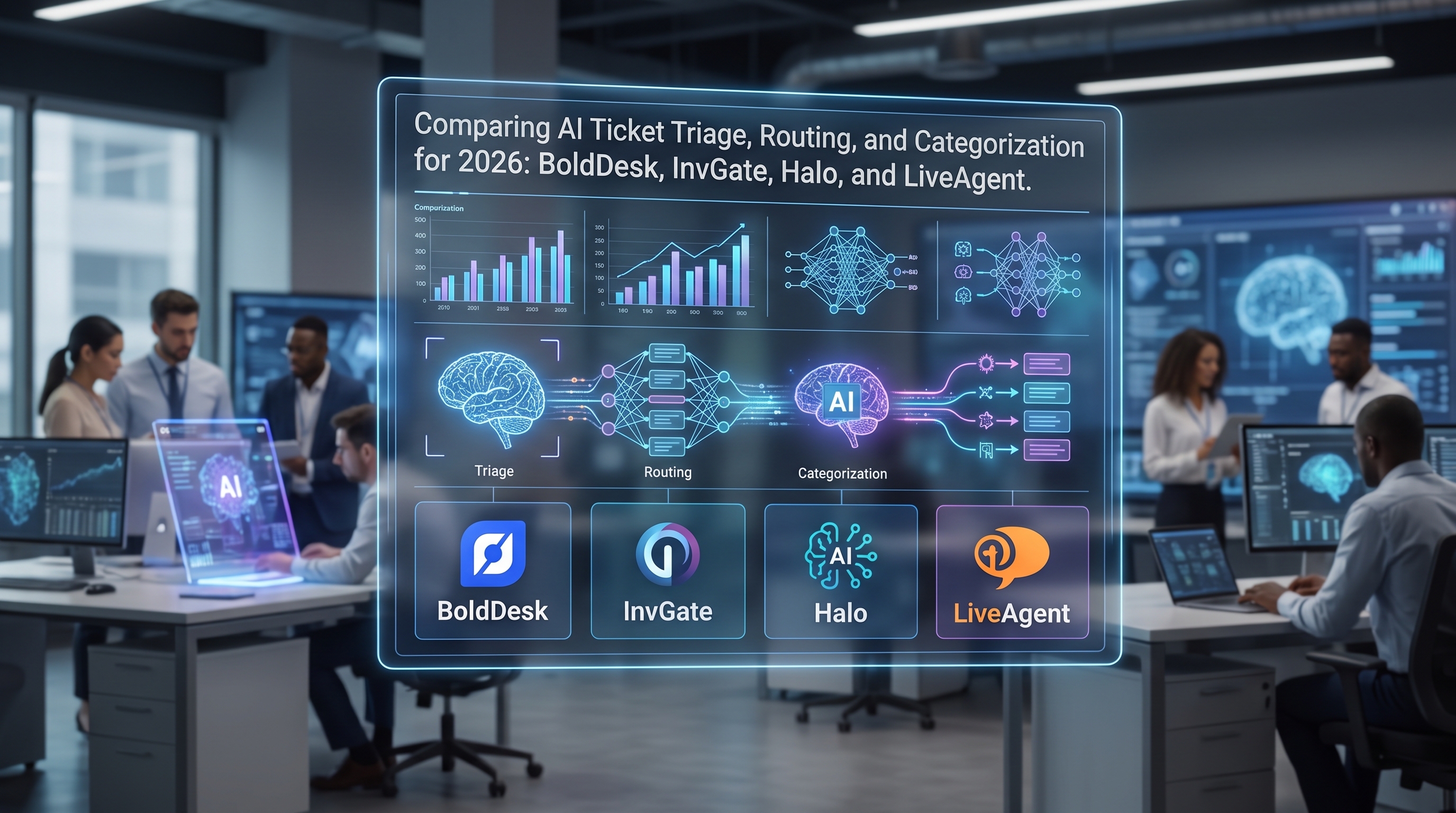BoldDesk vs InvGate vs Halo vs LiveAgent: Paghahambing ng AI Ticket Triage para sa 2026