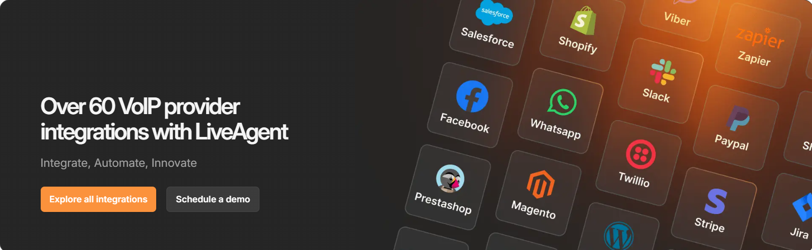 LiveAgent customer service management software dashboard — calls, chats, at tickets sa isang unified view