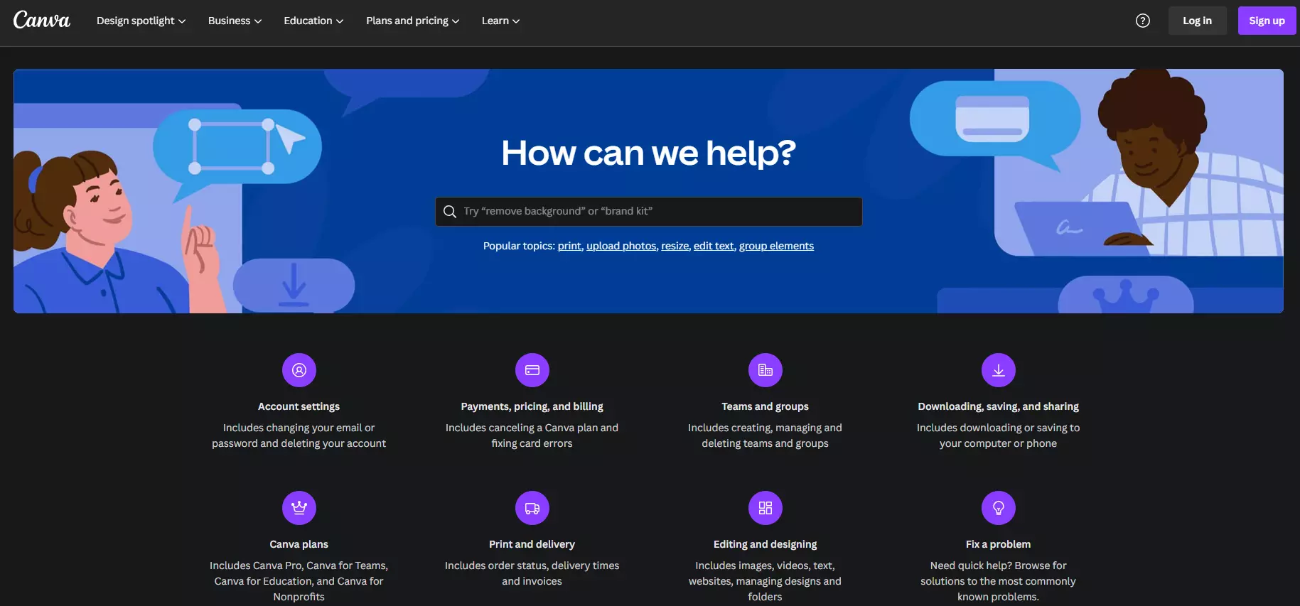 Knowledge base ng Canva