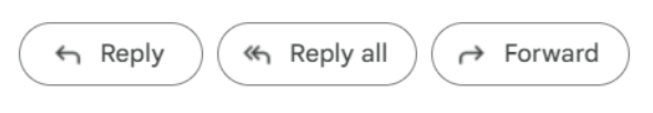 Reply, Reply all, at Forward buttons sa Gmail