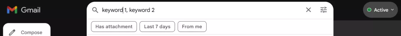 Search bar sa Gmail
