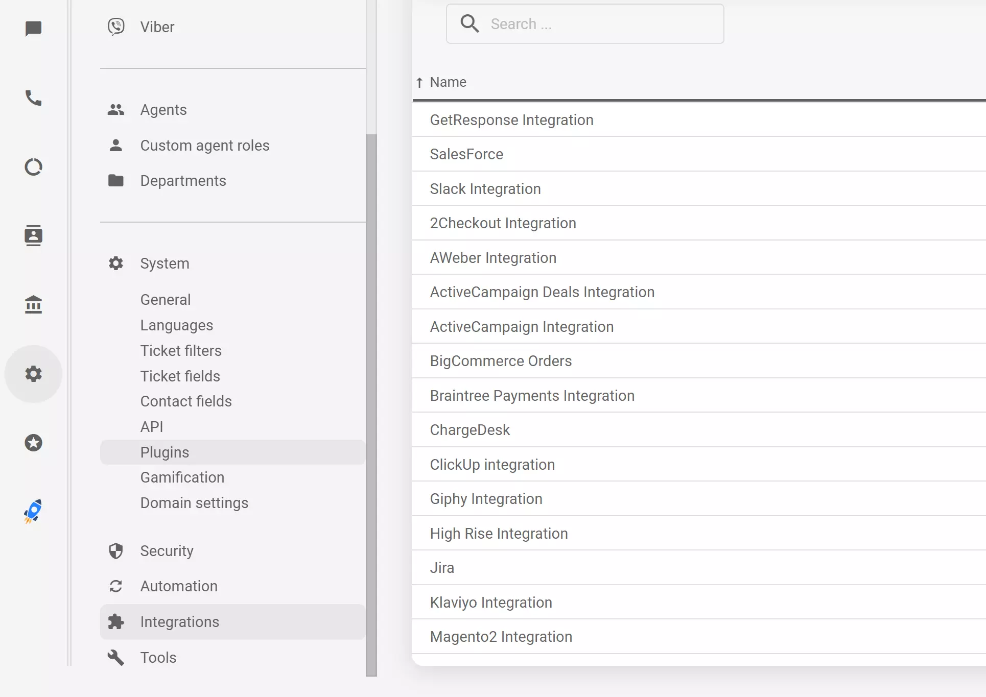 Pagpapabuti ng mga setting ng integrations