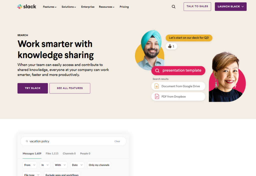 Knowledge-sharing platform ng Slack