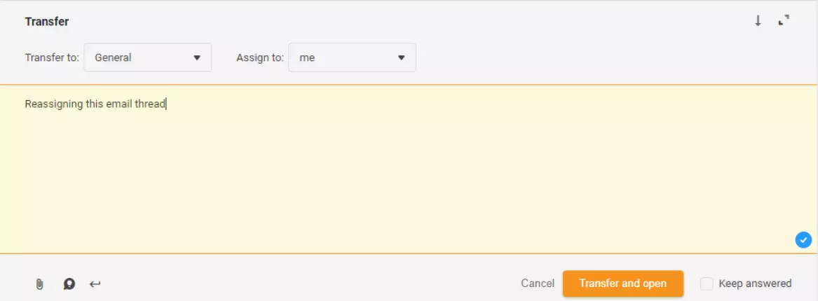 Muling pagtatalaga ng isang email thread sa LiveAgent