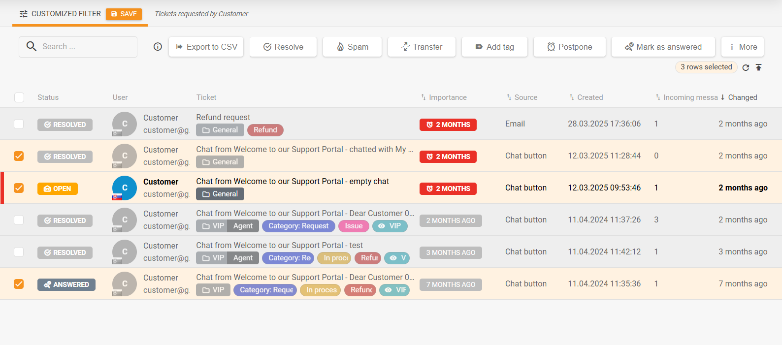 Reworked mass actions panel in the tickets list and integrated the most frequently utilized ticket actions