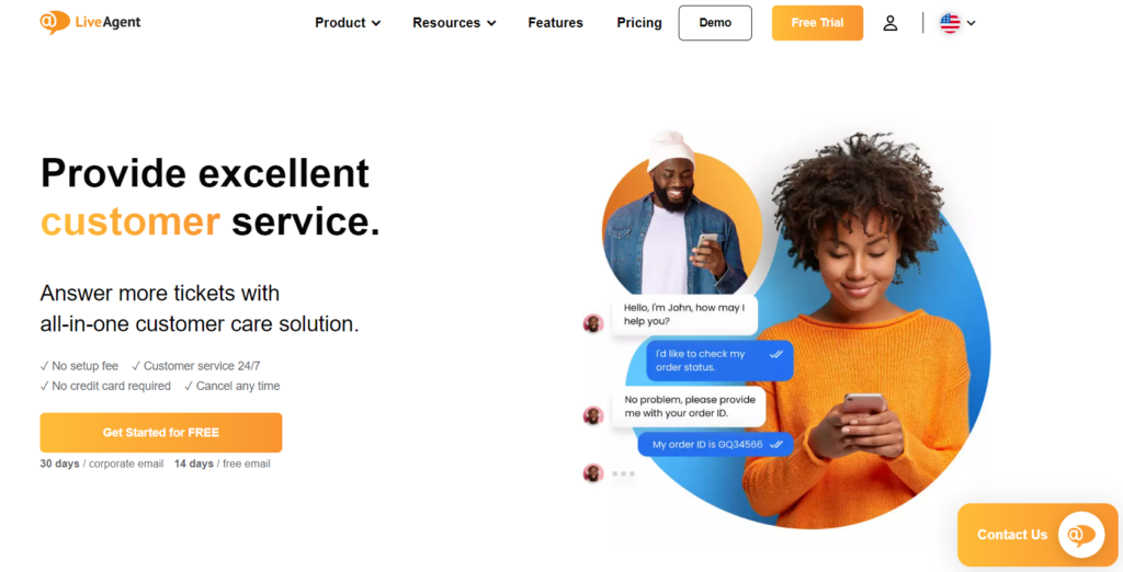 LiveAgent's homepage - customer service software para sa mas mahusay na customer acquisition at retention