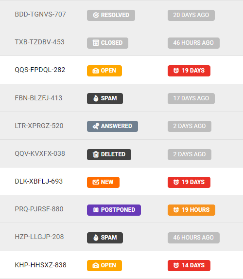 New ticket status icons on LiveAgent