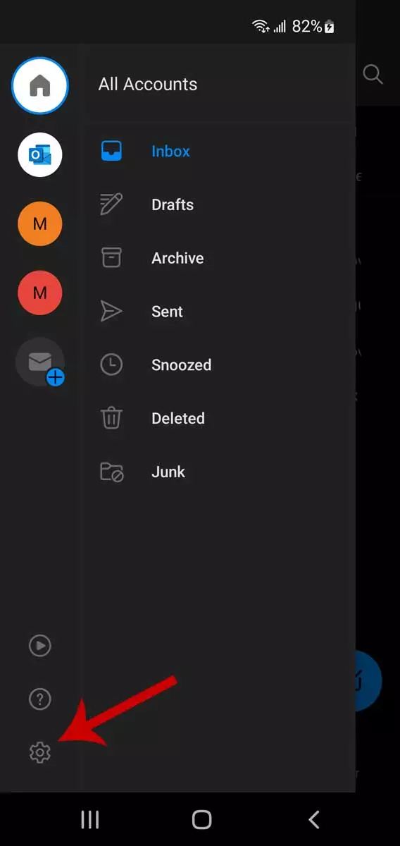 Outlook email threading sa mga mobile device, step 2