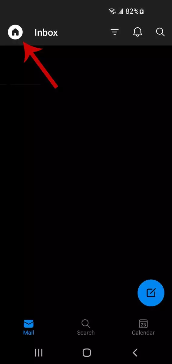 Outlook email threading sa mga mobile device, step 1