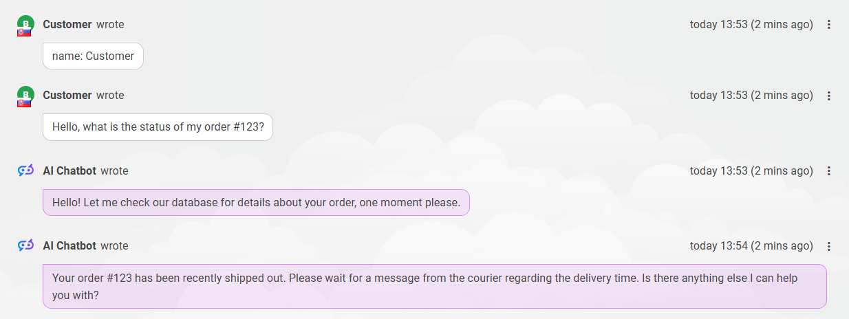 Social media at chatbot chats interface