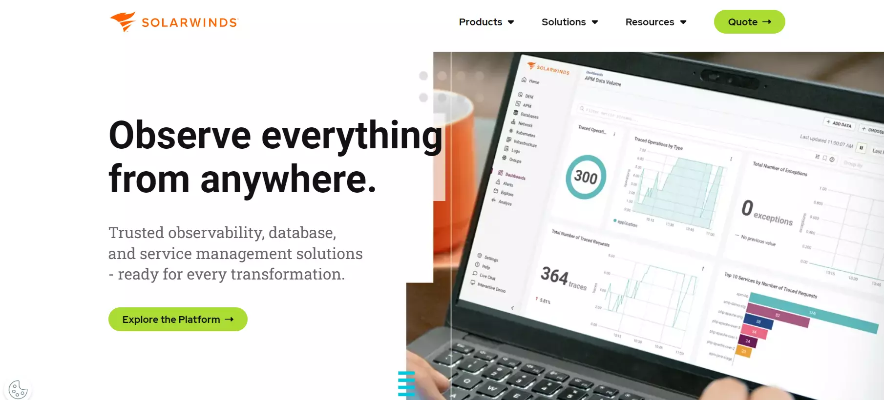SolarWinds home page - Mapataas ang productivity gamit ang Spiceworks alternative na ito