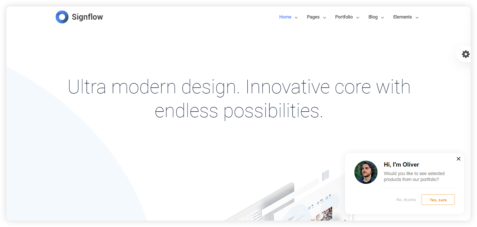 Halimbawa ng isang proactive chat invitation
