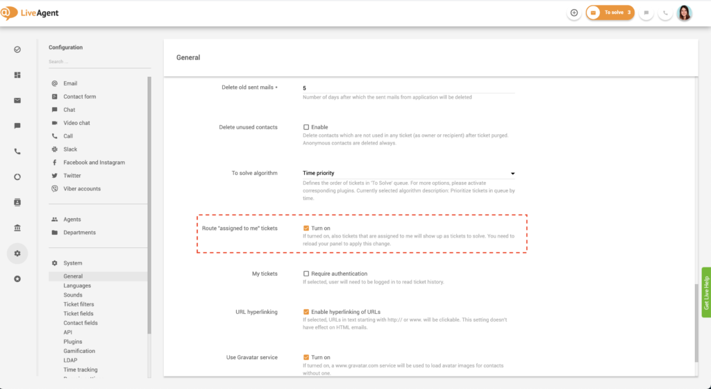 Magtalaga ng mga ticket sa akin feature sa LiveAgent