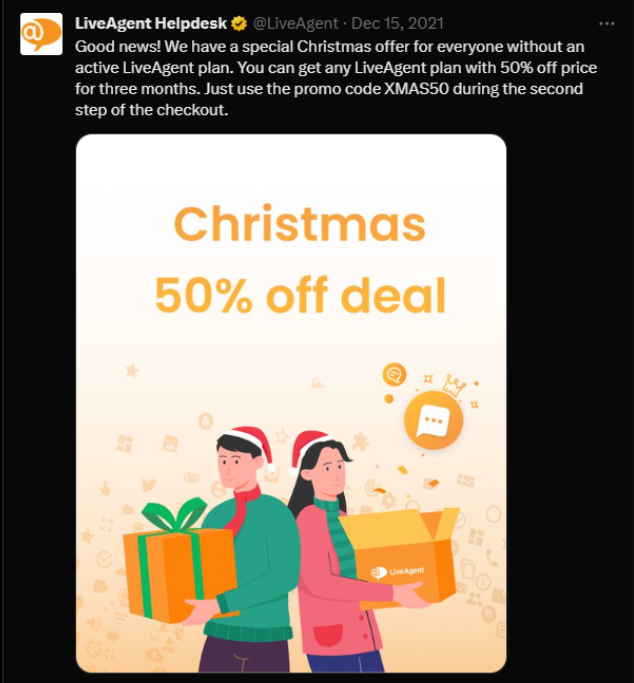 Ang LiveAgent christmas deal