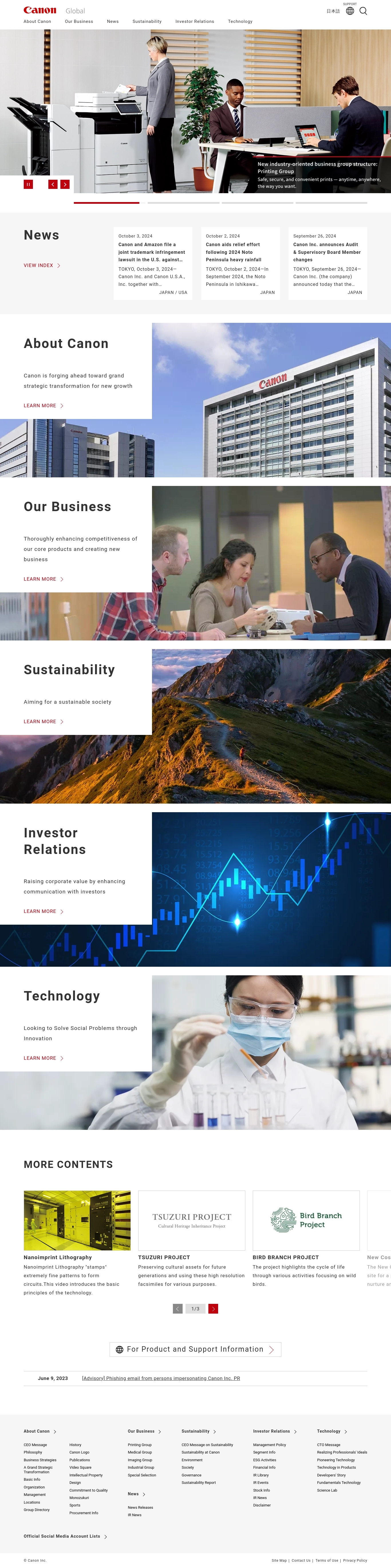 Canon Help Desk Contacts