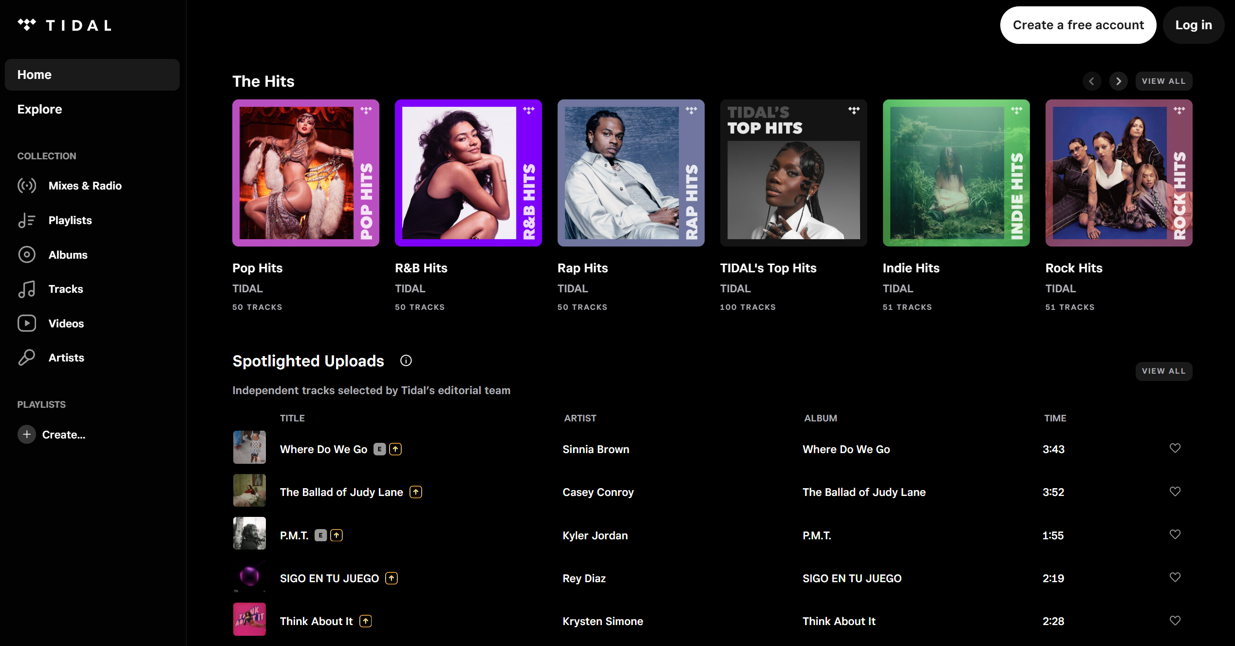 TIDAL Mga Contact sa Help Desk