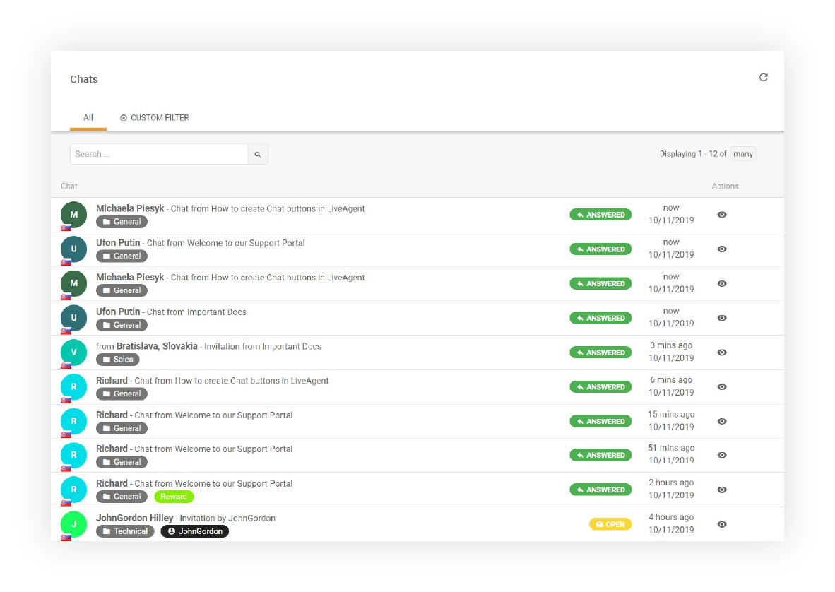 Chat History Features