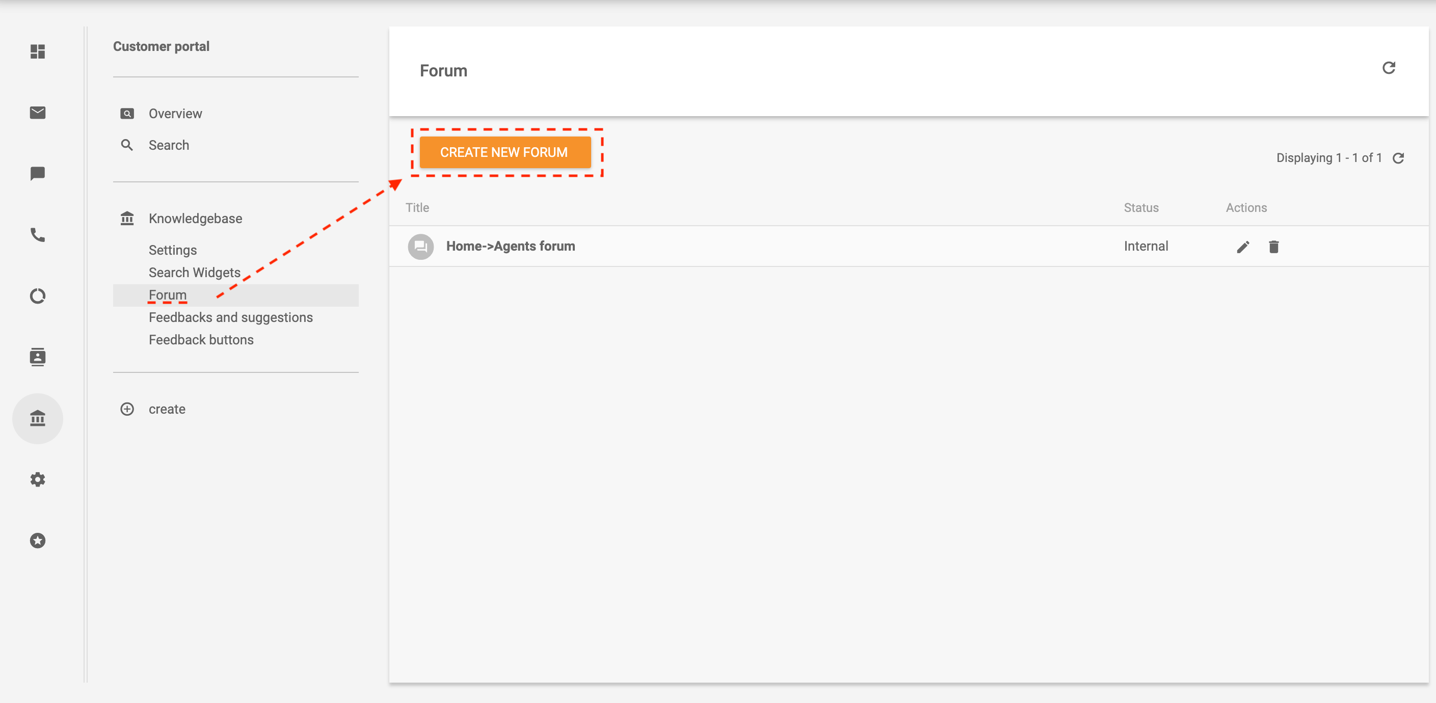 Lumikha ng forum sa LiveAgent