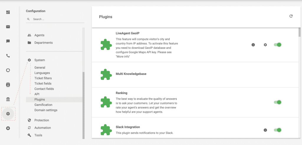 Mga Plugin ng LiveAgent