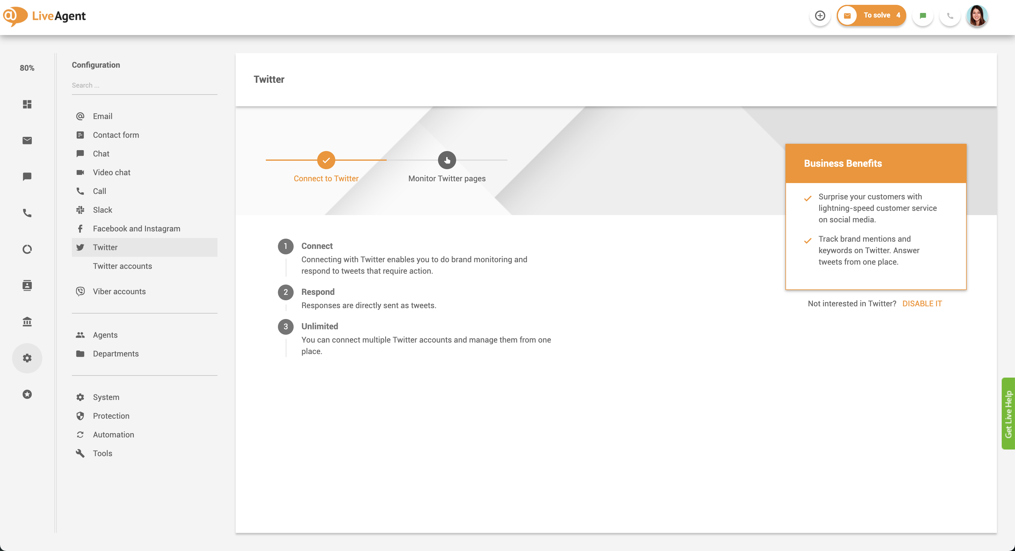 Ikonekta ang Twitter sa universal inbox