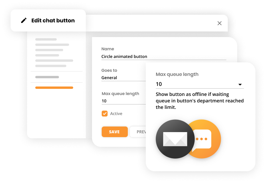 Max queue length mockup