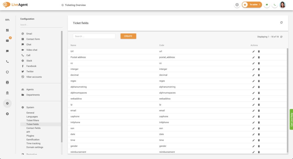 Mga feature ng ticket fields