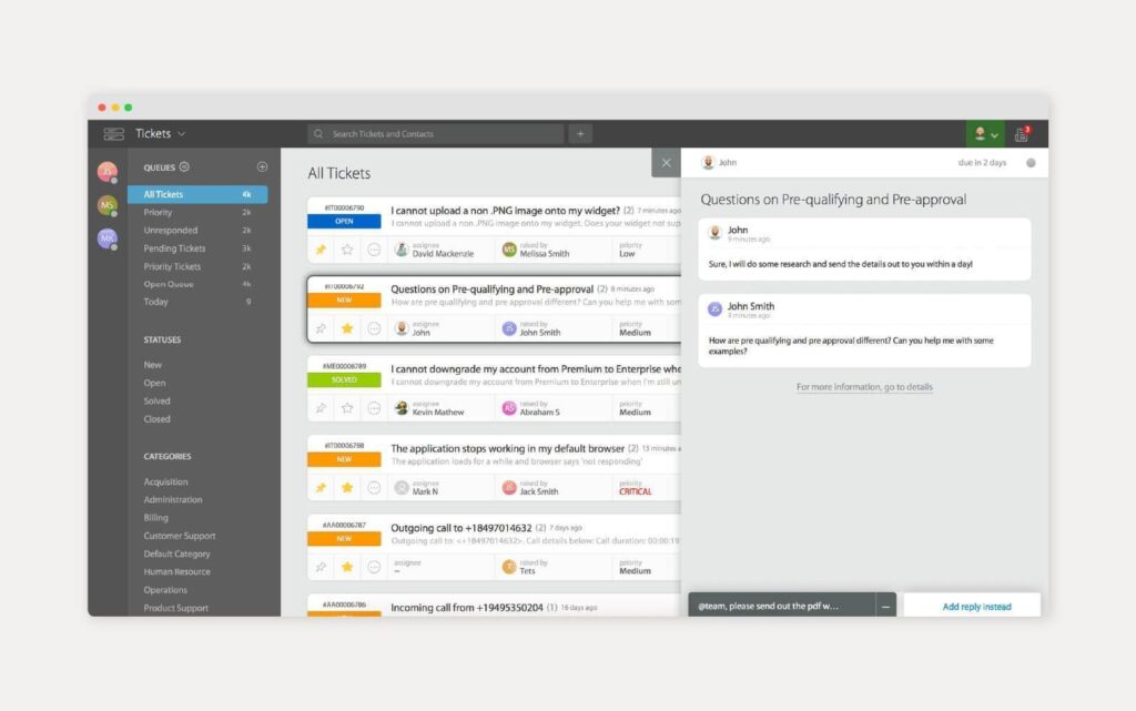 Snapshot of HappyFox knowledge base tool in use
