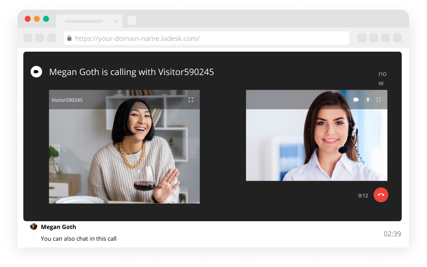 Example of video chat