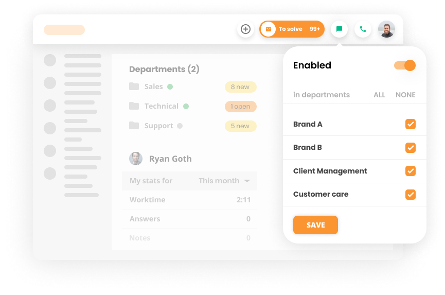 Chat distribution example